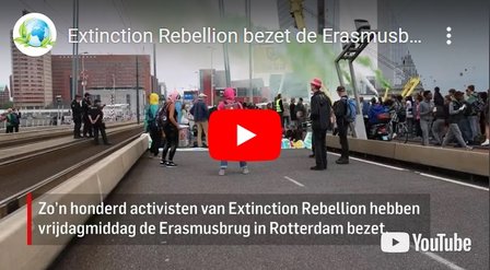 XR bezet de Erasmusbrug in Rotterdam Klimaatactie Video